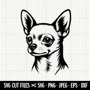 Imágenes prediseñadas de cara de chihuahua, cara de chihuahua SVG, cabeza de chihuahua SVG, imágenes prediseñadas de chihuahua, chihuahua SVG, vector de chihuahua, chihuahua DXF