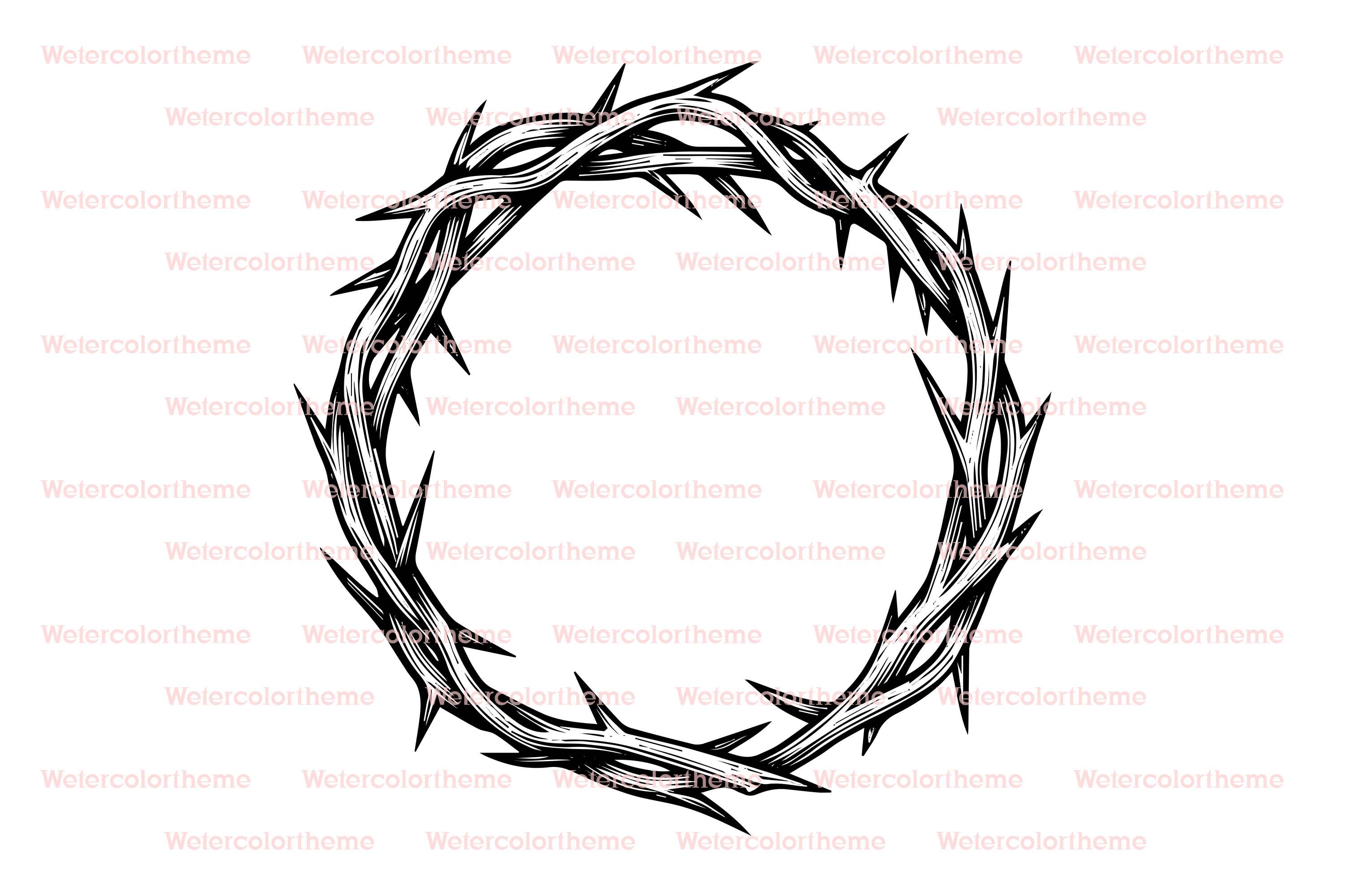 Crown of Thorns Svg,crown of Thorns Clipart,crown of Thorns Silhouette ...