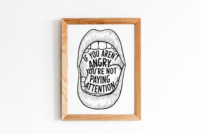 If You Aren’t Angry Pay Attention SVG | Protest Mouth Design - Etsy