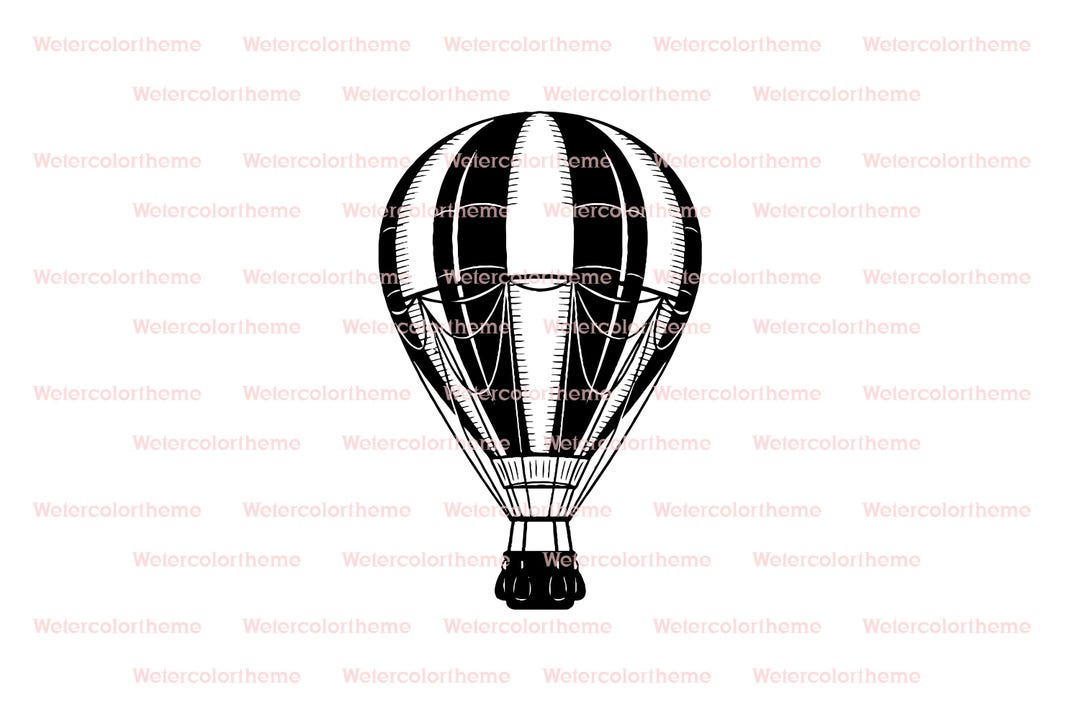 Hot Air Balloon SVG Cut File | Adventure Line Art for Cricut - Etsy