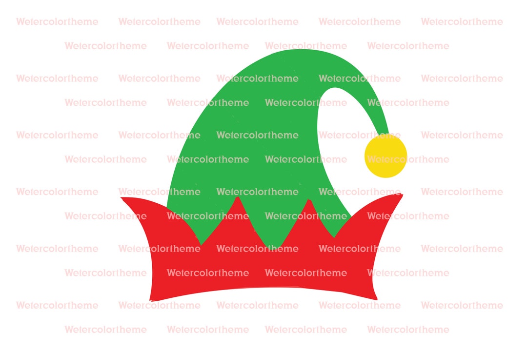 Elf Hat Svgchristmas Elf Svgelf Head Hat Clipartfestive Elf Etsy