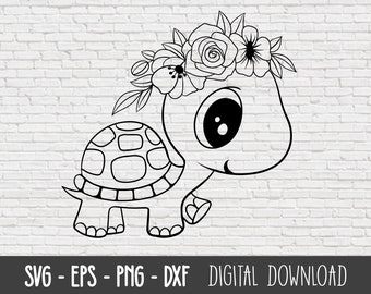 Schildkröte mit Blume Kunst, Schildkröte Clipart, Schildkröte mit Blumen, Schildkröte Clipart, Schildkröte Png, Wasserschildkröte, Wasserschildkröte