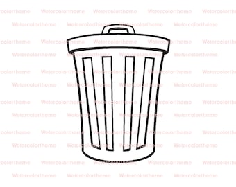 Prullenbak SVG, Prullenbak Clipart, Vuilnisbak PNG, Prullenbak SVG, Recycling svg, Afvalbeheer, Recycle Symbool, Milieu Clipart