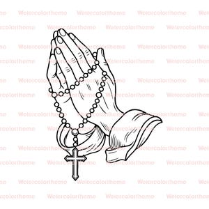 praying hands with rosary svg,praying hands cricut,praying hands svg,praying hands png,praying hands png clipart