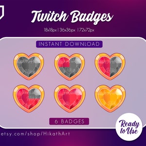 Zelda Heart Container Twitch-badges