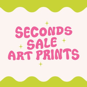 A5 Seconds Sale Kunstdrucke | Unperfekte Rabattstücke | Verkauf | 60er 70er Funky Poster | Typografie Zitat | Retro Disco | Galerie wand