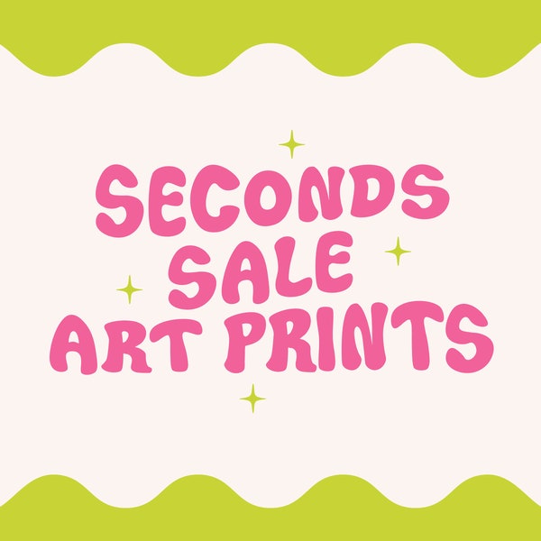 A3 Seconds Sale Art Prints | Imperfect Discount Pieces | Sale | 60s 70s Funky Poster | Typography Quote | Retro Disco | Gallery Wall