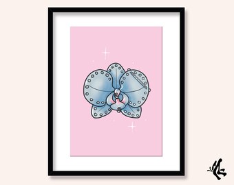 Pastel Pierced Orchid Art Print | A3, A4 and A5 Illustration Wall Art
