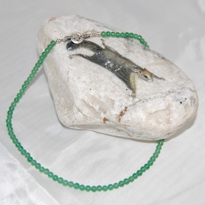 Collar de cuentas de ágata verde