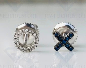 Vera Wang Love Collection 0.04 CT. T.W. Diamond LOVE Stud Earrings in Vera Wang Love Collection 0.04 CT. T.W. Diamond LOVE Stud Earrings in