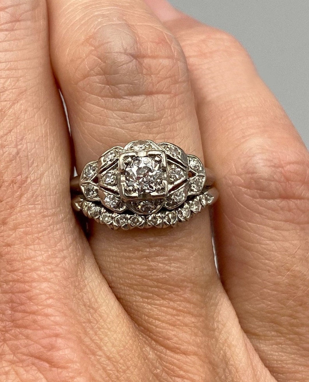 1890s Vintage 2.00 Ct Art Deco Round Cut Diamond Wedding Engagement ...
