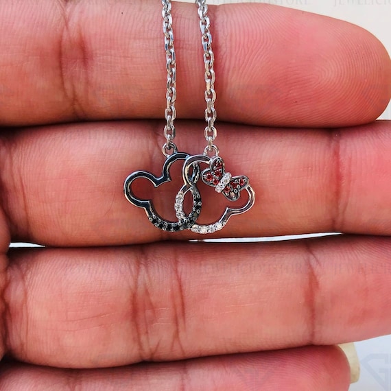 Minnie mouse diamond necklace hot sale