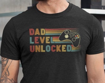 Dad Level Unlocked Shirt, Funny New Dad T-Shirt, Dad Gaming Shirt, First Time Dad, Father's Day Gift Idea, New Super Dad Announcement Shirt