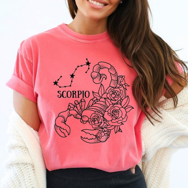 Scorpio Zodiac Tshirt, Astrology Scorpio Shirt, Scorpio Zodiac Birthday Gift Tee, Astrology Scorpio Zodiac Gift Shirt, Cute Scorpio Gift Tee