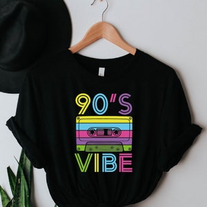 90's Vibe Unisex Shirt, 90's Tshirt, 90's Tape Tee, 90's Party Costume Shirt, 90's Music Lover Tshirt, Colored Casette Tshirt, 90s Nostalgia