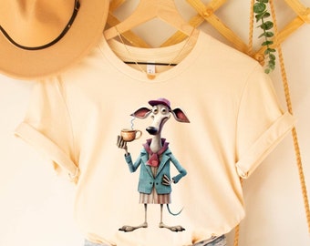 Dog Coffee Lover T-Shirt, Funny Animal Tee