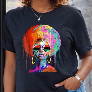 Black Woman Shirt, Black Queen Afro Melanin Tshirt, Black Juneteenth Shirt, Black Queen Tshirt, Mother's Day Black Mom Gift Tshirt