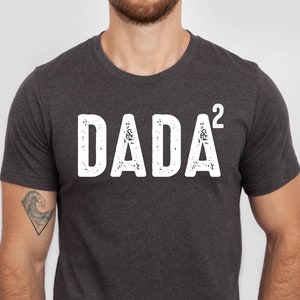 Chemise Dada 2, T-shirt carré DADA, T-shirt cadeau Dada pour la fête des pères, T-shirt cadeau Dada 2e enfant, T-shirt Dada of 2, Tshirt Dada drôle