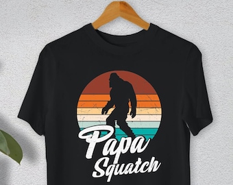 Bigfoot Papa Squatch T-Shirt, Father's Day Gift Tee