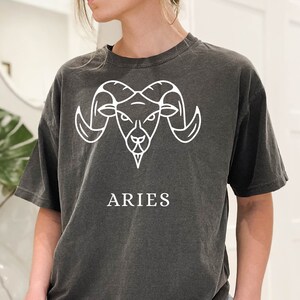 Aries Comfort Colors Shirt, Aries Zodiac Birthday Gift Comfort Colors Tee, Cute Aries Comfort Colors Tee