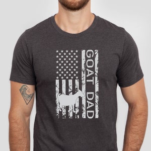 American Flag Goat Dad Shirt, for Goat Dad T-Shirt, Goat Dad Gift Tee, Fathers Day Goat Dad Gift Tee, Goat Dad Tshirt