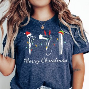 Christmas Hairdresser Tshirt, Hairdresser Christmas Gift Tshirt, Beautician Christmas Tshirt, Funny Hairdresser Christmas Shirt