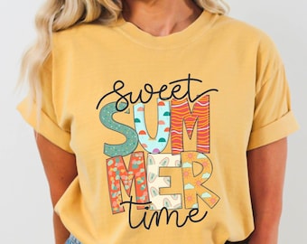 Sweet Summer Time Shirt, Summer Comfort Colors Tshirt, Summer Gift Tee, Cute Summer Bella Canvas Tshirt