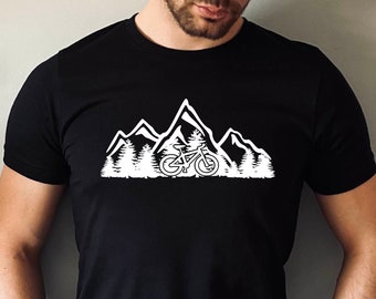Mountain Bike T-Shirt, Biking Dad Gift, Cyclist Tee
