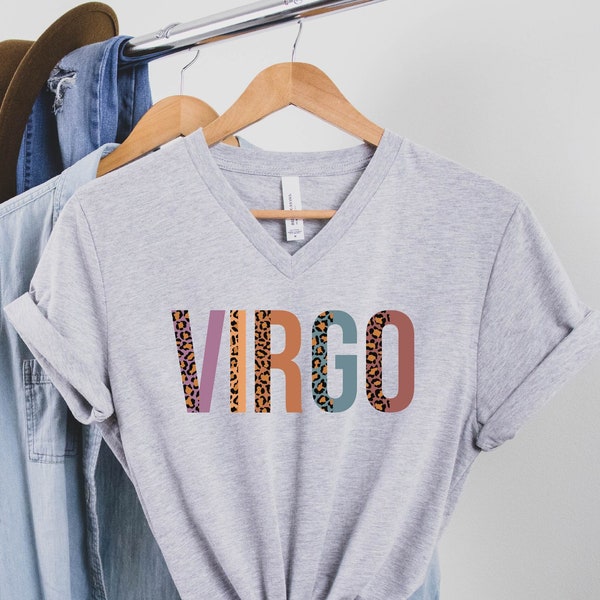 Virgo Shirt, Virgo Leopard Tee, Virgo Gift for Women Tee, Virgo Zodiac Sign Astrology Tshirt Virgo Cheetah, Virgo Birthday Tee, Virgo Zodiac