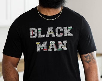 Black Man Shirt, Black Dad Word Art Tshirt, Fathers Day Black Dad Tshirt, Melanin Man Shirt, Black Man King Tee, Black Daddy Gift Shirts
