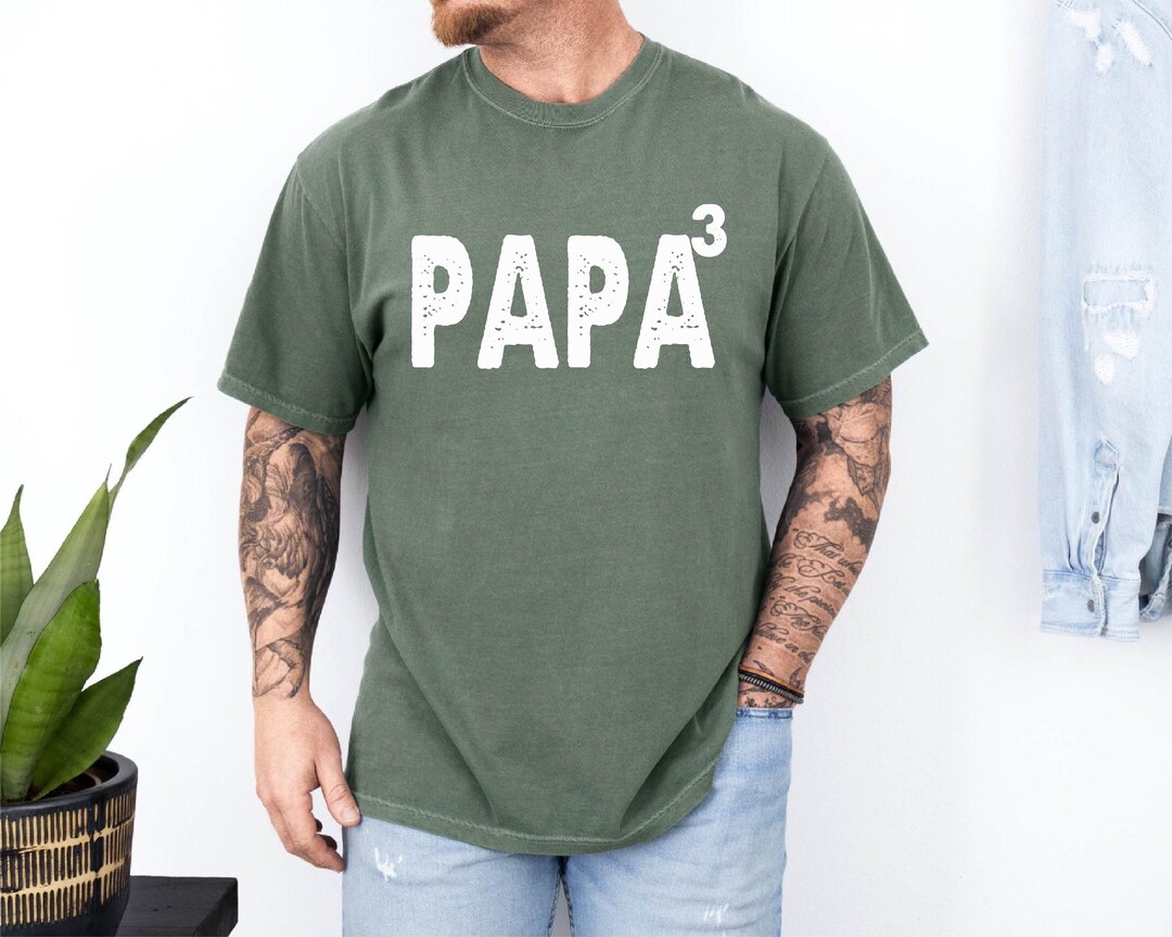 Papa 3 Shirt, Papa Squared Tshirt, Father's Day Papa Gift Tee, 3nd