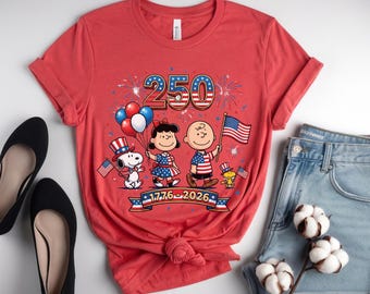 Snoopy 250th Anniversary Shirt, Fourth of July Snoopy Shirt, Independence Day Graphic Tee, Peanuts Patriotic Tee, USA 250 Shirt 2026