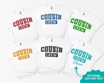 Cousin Crew Shirts: gİLDAN Matching Family Reunion Tshirts, Cousins Vacation Tees, Baby, Toddler, Youth, & Adult, New Cousin Shirts