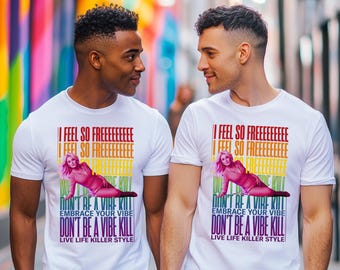 Pride Limited Edition - Confess Tribute Shirt, Feel So Freeee LGBTQ Dance Floor Tee, Gay Clubwear Pop Music Apparel, LGBT pride Shirt