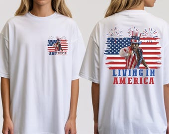 Apollo Creed Living In America Comfort Colors T Shirt, Patriotic Boxing Fourth Of July Vintage America Tank Top, Retro USA Fighter Shirt