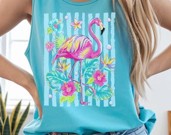 Summer Vibes Shirt - Pink Flamingo Tank - Lake Time Apparel - Crawfish Graphic Tee - Cute Sea Turtle Top Seahorse Tank - Pontoon Boat Shirt