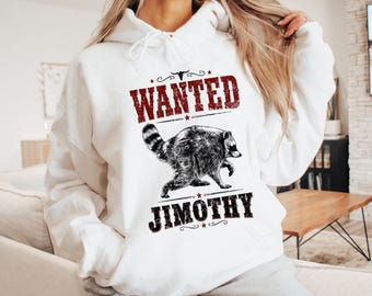 Jimothy Raccoon Shirt, Viral Seattle Raccoon Tee, Funny Round King T Shirt, Vintage Pacific Northwest Wildlife, Gildan Tee, Jimothy Wanted