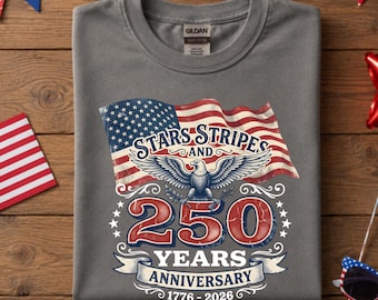 4th of July Shirt, America 250th Anniversary Shirt, Comfort Colors T-Shirt, 1776- 2026 Independence Day Tee, Patriotic Tee, USA kid shirts