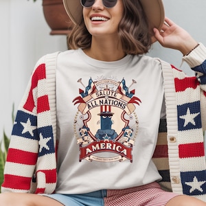 A Salute To All Nations But Mostly America Shirt, Sam The Eagle Tee, Patriotic Disney World Top, 4th of July Epcot Outfit, Comfort Colors