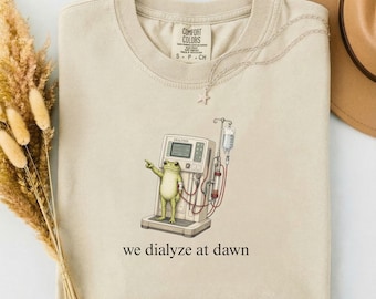Funny Dialysis Nurse Tshirt, Frog in Cowboy Hat Shirt, Dialysis Technician Tee, Nephrology RN,CKD Awareness, Nephrologist Gift