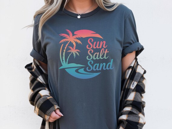 Summer Beach T-Shirt, Sun Salt Sand Shirt, Beach Vacation Shirt, Coastal Graphic Tee, Ocean Lover Shirt, Ocean Lover Shirt, Comfort Colors®