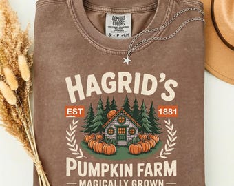 Hagrid's Pumpkin Patch Comfort Colors® Shirt, Wizard Halloween Shirt, Cozy Fall Sweatshirt, Pumpkin Farm Tee, Spooky Season Gift