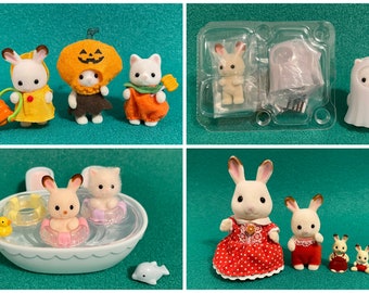 Sylvanian Families Halloween-spookkostuum babybadje chocolade konijn lapjesbeestjes