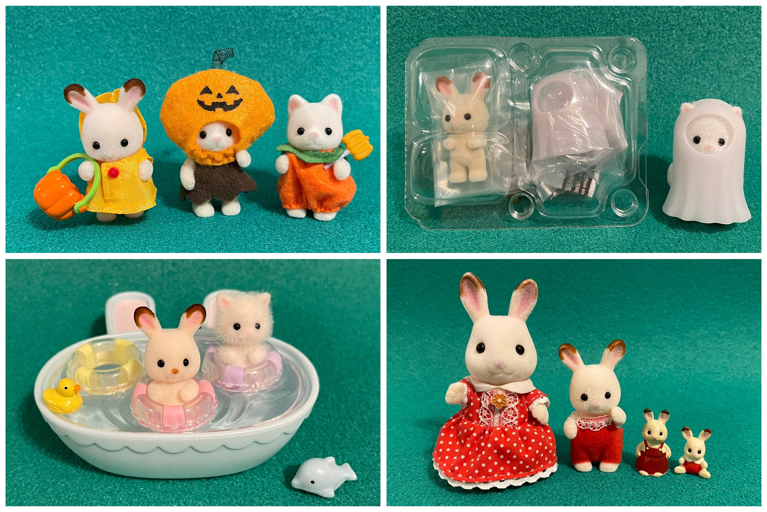 Sylvanian Families Baby Halloween Geist Kostum Kinderzimmer Bad Schokolade Kaninchen Calico Critters Etsy
