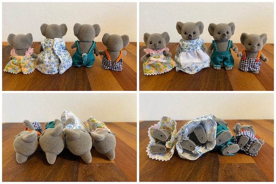 Sylvanian Families Owl, Panda, Goat, Koala Family Figures