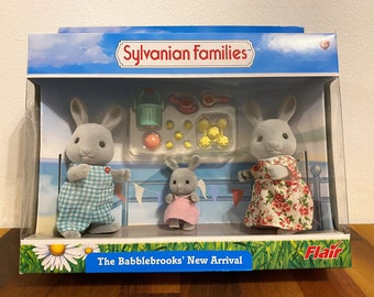 Sylvanian Families Babblebrook Rabbit Baby in Original Clothes and