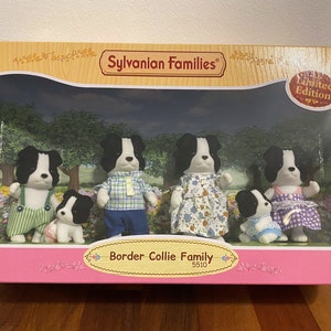 Calico critters border cheap collie family set