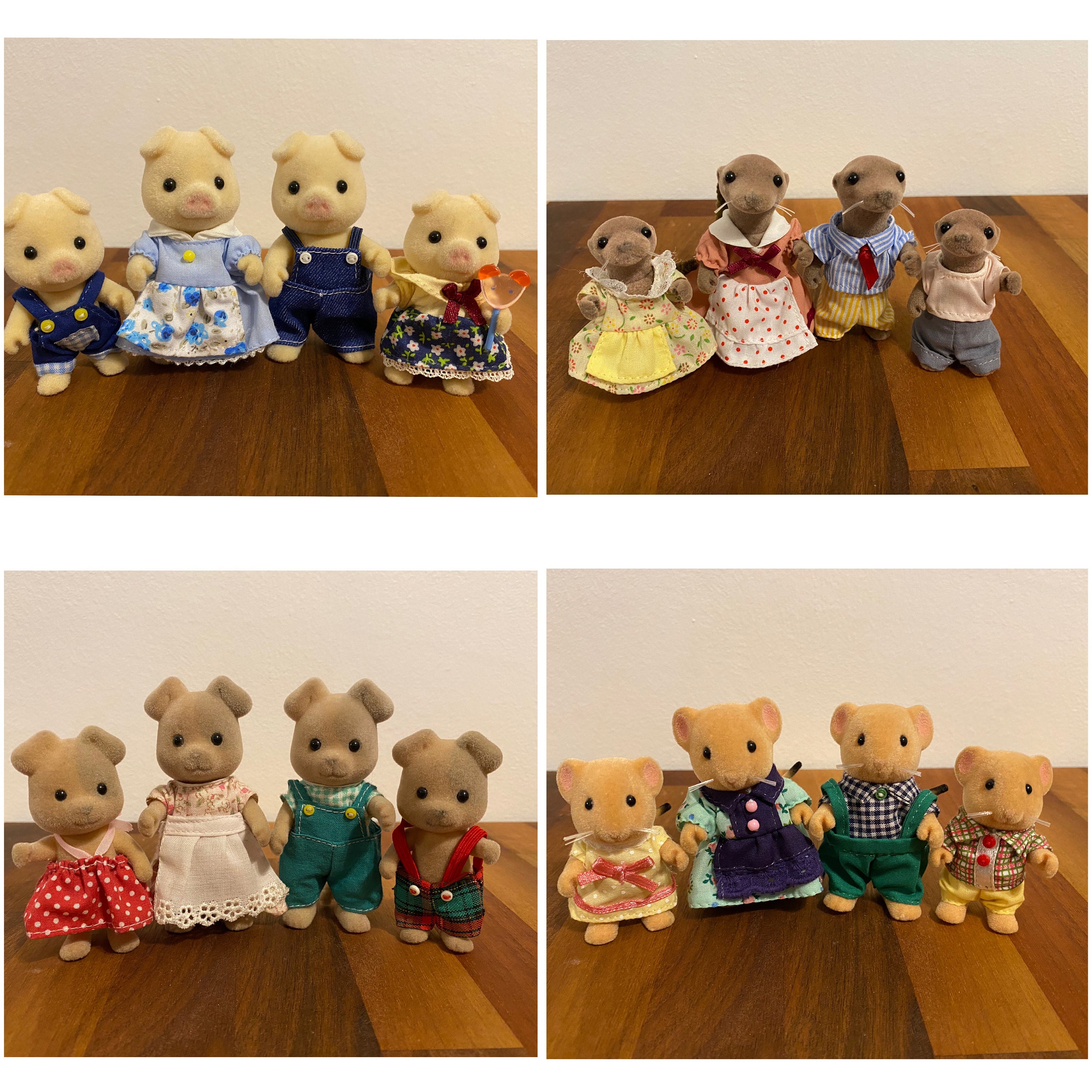 Sylvanian Families Owl, Panda, Goat, Koala Family Figures