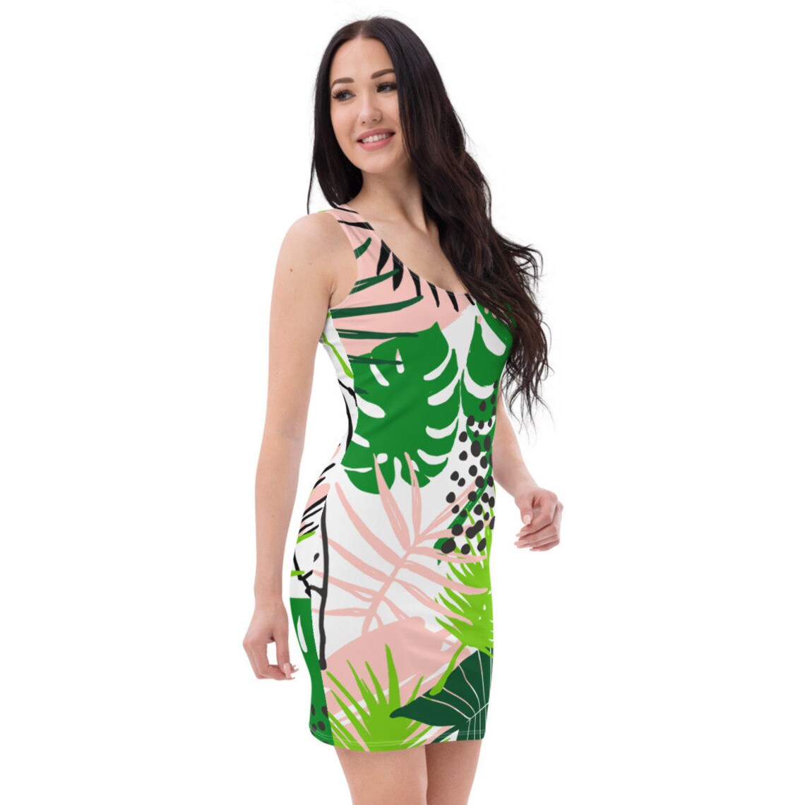 Rosa und grüne Palmenblätter Palmendruck Tierdruck | Etsy