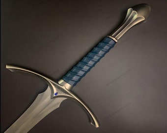 GLAMDRING Sword of Gandalf, Handmade Damascus Anduril Swords, Lord of the Rings Sword, Viking Swords, Gifts for him, Christmas Gifts.